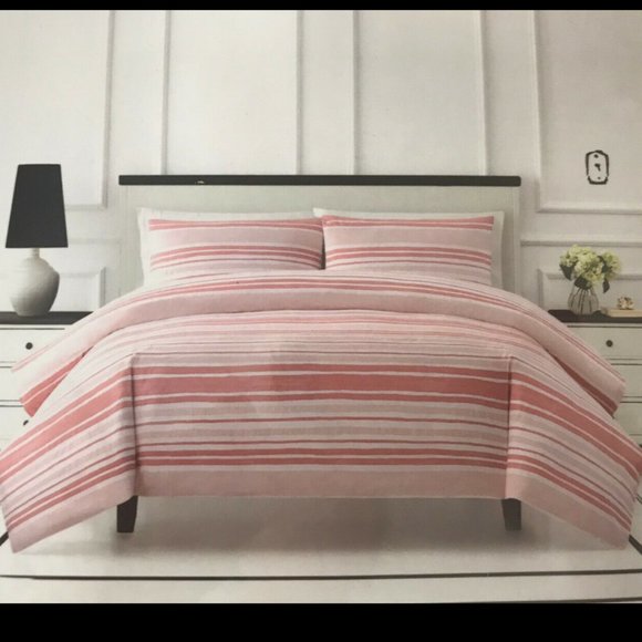 ISO kate spade capri pink stripe comforter bedding - Picture 1 of 1